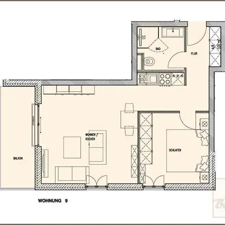 דירה Villa-borwin-apartment-9 *